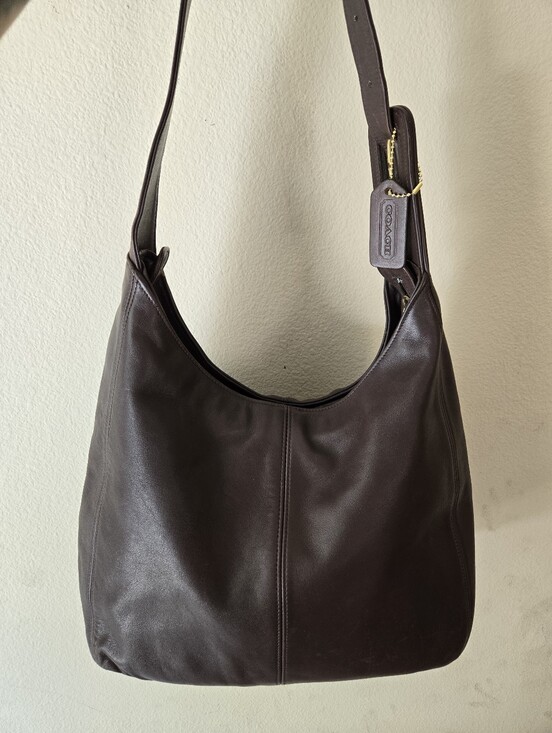 Coach Handbags - Coach 4177 Flatiron Mahogany Brown Hobo Bag Purse Vintage Leather Distressed